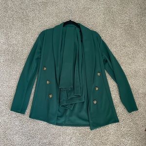 Emerald Green Relaxed Fit Crepe Women’s Suit. US 4. Like New